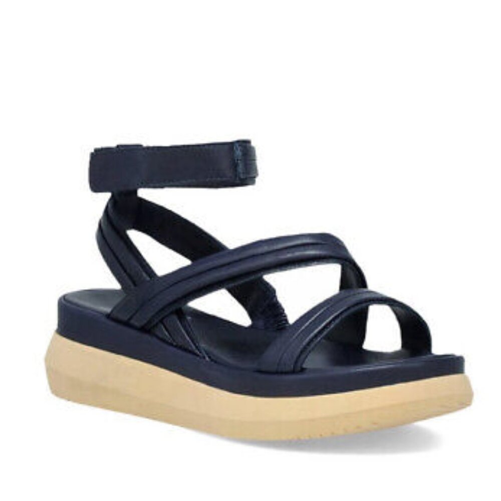 MIZ MOOZ Women's Dark Navy PUNK Ankle Strap Platform Sandals 40 NEW